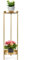 GiantexUK 80cm Metal Plant Stand, 2-Tier Freestanding Flower Holder Rack with Trays, Outdoor Indoor Decorative Flower Pot Display Stand for Bedroom Living Room Patio Balcony, Gold