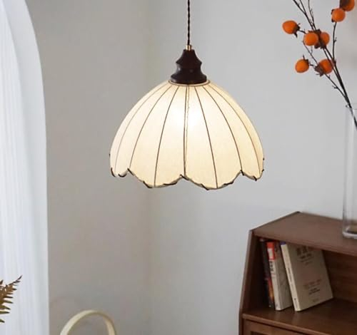 SXYSXYSXY Japanischer Stil Hängelampe Amerikanischen Vintage Pendelleuchte Stoffschirm Schlafzimmer Esszimmerlampe Hängeleuchten E27 Für Wohnzimmer Ø36*26cm, 65851082