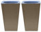 Macetas de riego automáticas, jardineras altas para exteriores, macetas altas cuadradas con asa, 2 macetas con orificios de ventilación, riego automático, macetas multifuncionales