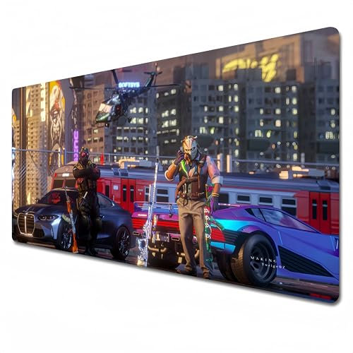 CSGO Mauspad, Gaming-Mauspad, RGB-Mauspad, XXL, 900 x 400, Büro-Schreibtischunterlage, groß, genähter Rand, wasserdicht, rutschfest, 80 x 30 x 0,3 cm