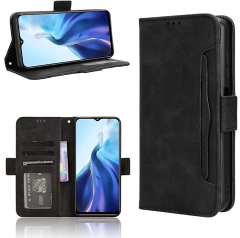 TIANYUE Handyhülle für Umidigi Bison X20 PU Lederhülle mit Zwei Sätze Kartenfächer, Schutzhülle mit Standfunktion, Hülle für Umidigi Bison X20