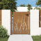 ShGaxin Puerta de jardín Acero corten diseño Hierba 105x130 cm, Puertas para Jardin, Puertas De Exterior, Valla Jardín, Rejas para Puertas De Entrada153228
