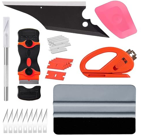 Shackcom Car Window Tint Kit, 6 Pcs Professional Vinyl Wrap Application Tool Kit for Window Film, Wallpaper, Car Wrapping and All Vinyl Wrap