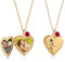 kaululu Personalisierte Foto Medaillon Halskette für Frauen Kette Damen mit Geburt Blume Namen Geburtsstein Anhänger Halskette für Mama Oma Schmuck Geschenke (Gold)
