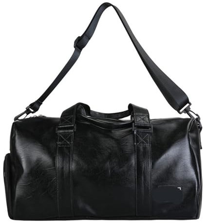QRXALISA Sports Bag Dry And Wet Separation Leather Duffle Bag Shoulder Hand Bags Travel Duffel Unisex Fitness Luggage Bag With Shoes Packet(Big)