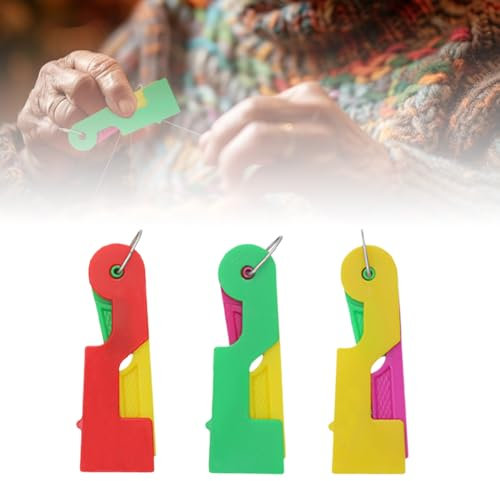 Generico Automatico Infila Ago, 2025 Nuovo Strumento per Infilare Gli Aghi, Infila Ago per Macchine da Cucire, Infila Ago per Cucito, per Lavori di Cucito Fai da Te (3PCS)