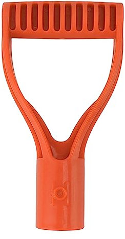 Poignée de Pelle en Plastique, 32 mm/1,26 de Diamètre Intérieur, Poignée en D, Poignée de Rechange pour Pelle à Neige, Accessoires de Jardin pour Creuser des Outils de Ratissage (Orange)