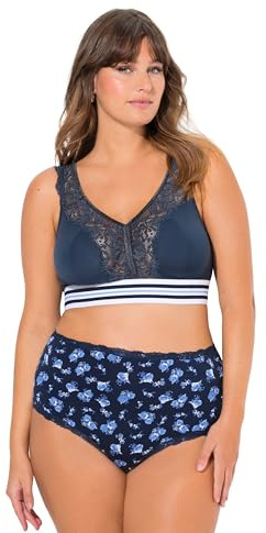 Ulla Popken Damen BH ohne Bügel Nachtblau 105D