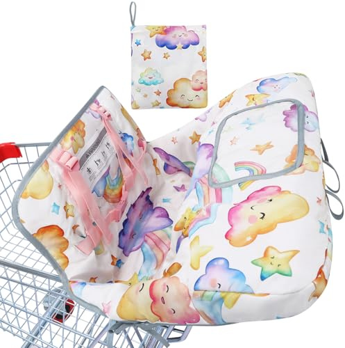 2in1 Einkaufswagenschutz und Hochstuhlabdeckung für Babys & Kleinkinder,Weich und Bequem Tragbar Maschinenwaschbar Sitzabdeckung für Jungen & Mädchen