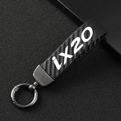 YHRNN Porte-clés de Voiture pour Hyundai IX20, Clé de Voiture Hommes et Femmes Anti-Perte Auto Porte-clé Accessoires,Black