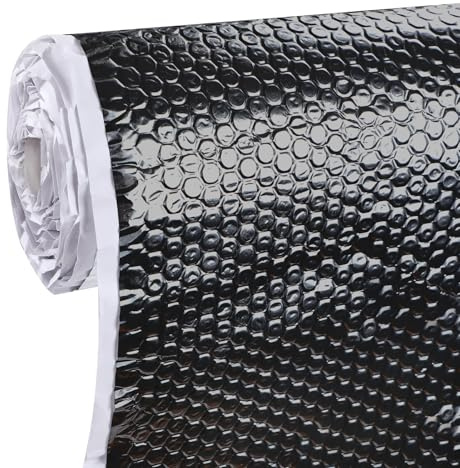 Sleeleece 2mm 2qm Alubutyl BLACK Anti Dröhn Dämmmatte Selbstklebend Auto Dämmung,KFZ Lärmschutz,Schalldämmung und Schallschutz,Fahrgeräuschdämmung 50 cm x 400 cm