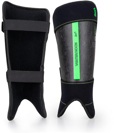 Kookaburra Pro Carbon Hockey Schienbeinschutz, schwarz, Leichter Schutz (Größe S)