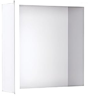 Niche de Douche encastrable étanche en Acier Inoxydable, étagère Simple, 32 x 32 cm, Blanche