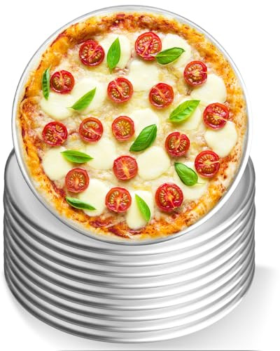 10 piezas de vajilla redonda de acero inoxidable, diámetro de 23 cm, platos de acero inoxidable, platos para ensalada, plato para servir fruta, barbacoa, plato retro, redondo, para barbacoa, picnic