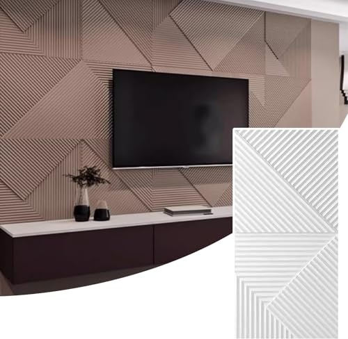 Pannello per Rivestimento Parete TV, Pannello Decorativo 3D in PU Moderno, Rivestimento Parete per Sfondo Domestico, Pannello di Rilievo Tagliabile per Soggiorno