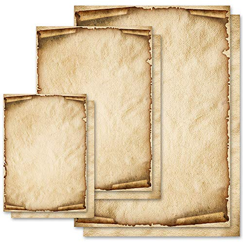 50 Blatt Briefpapier Schatzkarte OLD STYLE Antik & History - DIN A4 Format - Paper-Media
