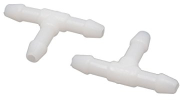 Sourcingmap 100pcs Plastic 5mm T Shaped Hose Pipe Tube Connector for Auto