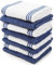 Sticky Toffee Cotton Terry Kitchen Dishcloth, Dark Blue, 8 Pack, 12 in x 12 in