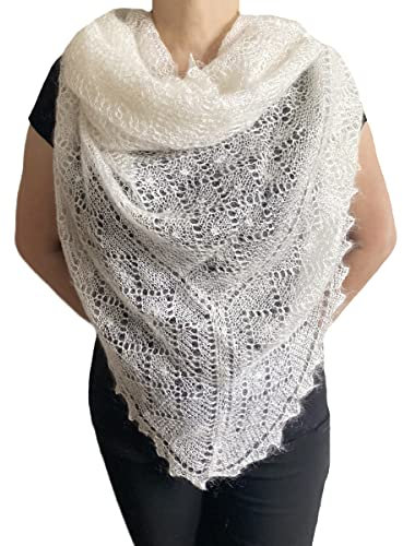 Fedelkea Luxus Orenburg Schal Wrap Spitze Gestrickte Wolle Ziegen Flaum Russische Handarbeit