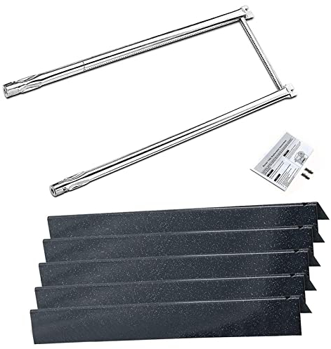 GFTIME Brûleur & Flavorizer Barres Pièces Détachées pour Weber Spirit 200 E/S210 500 Genesis Silver A Grill(avec Boutons Latérale), Brûleur & Diffuseur Chaleur Accessoire 7507 7535 7534