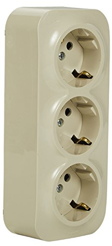 Legrand 782448 forix Prise/RJ11 prise téléphonique UAE Montage en saillie pour montage sur le mur, Amande/Blanc