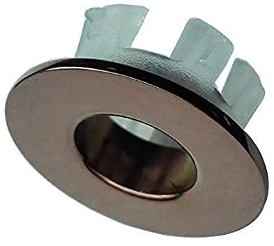 Brass Basin Sink Overflow Cover Insert Hole Trim (Copper Bronze)