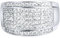 Sterling 925er Silber Pave Ring - ROUND ICE - 5