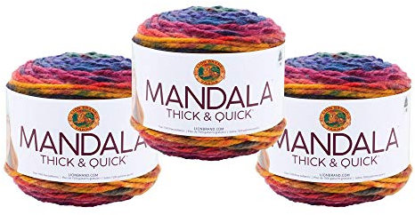 Lion Brand Yarn Mandala Thick & Quick Bulky Yarn, Turbine