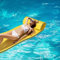 COSTWAY Schwimmmatte 210 x 66 cm, schwimmende Wassermatte bis 60 kg belastbar, schwimmender Matte aus reißfestem XPE-Schaumstoff, Wasserliege, Wasserhängematte für Kinder und Erwachsene (Gelb)