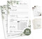 luftundliebe 50 Gästekarten Hochzeit - Gästekarten Hochzeit zum ausfüllen - Gästebuchkarten für Hochzeit - Gästebuchseiten - Hochzeitsspiel - Eukalyptus