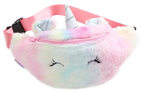 Voarge Einhorn-Hüfttasche, niedliche Gürteltasche für Mädchen, modische hellrosa Einhorn-Tasche, Medium