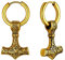 FaithHeart goldener Wikinger Stil Thors Hammer Ohrstecker Punk Creolen Ohrschmuck Mjölnir Ohrstecker für Herren Männer