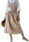 Achsoo Baumwolle Leinen Schürzen Einfarbig Japanischer Stil Kreuz Zurück Schürze mit Tasche Retro Literatur Kunst Blumenladen Kleidung für Damen Herren Küche Kochschürzen (Beige-A)