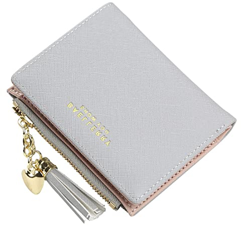 Geldbeutel Damen, Kleine Portemonnaie Multi Slots, PU Leder Brieftasche, Schlanke Kartenhalter Mini Geldbörse Für Frauen Mädchen Kinder