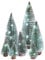 VEYLIN Mini Christmas Tree, 7PCS Artificial Mini Christmas Tree Decorations Small Snow Christmas Tree with Lights Mini Pine Tree for Winter DIY Crafts