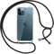 Pnakqil Collier Coque pour iPhone 12 Pro Max avec Cordon, Réglable Lanyard Housse Transparente Silicone Anti-Chute Etui pour iPhone 12 Pro Max 6.7 Pouces, Ètuis à Bandoulière, Noir