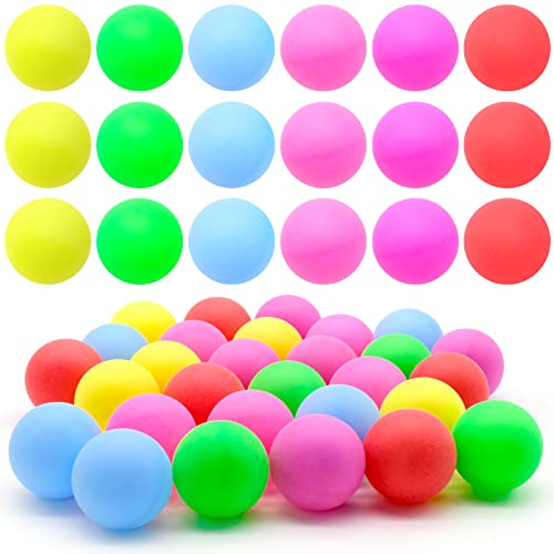 JJQHYC 30 Stück Tischtennisbälle Bunte Ping Pong Bälle 40 mm Kunststoff Tischtennisbälle für Katzenspielzeug, Partyspiele