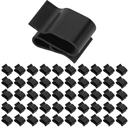 50/100 Stück Kabelklemmen, Solarmodul-Kabel Kunststoff-Kantenclip Elektrische Kabelbinder, Pv-Drahtclip, Photovoltaik-Panel-Drahtklemmen, Anhängerrahmen-Drahtklemme, Schwarz (50 Stück)