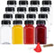 YBCPACK 16 Pack 5oz/150ml Plastic Shot bottles with Lids, Small Juice Bottles for Mini Fridge, Empty Reusable Drink Bottles for Ginger, Juice, Smoothie, Water