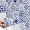 10 Stück Fliesenaufkleber, Klebefliesen 10x10 cm für Küche und Bad - Fliesenfolie, Mosaikfliesen selbstklebend - SET // Design: Azulejo Love