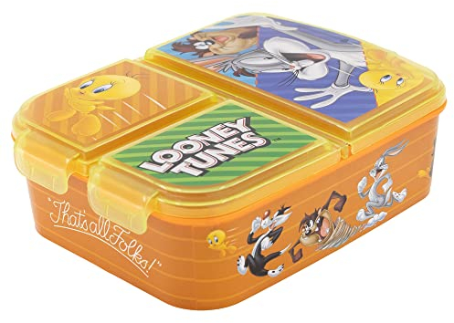 Fiambrera infantil múltiple con 3 compartimentos de Looney Tunes
