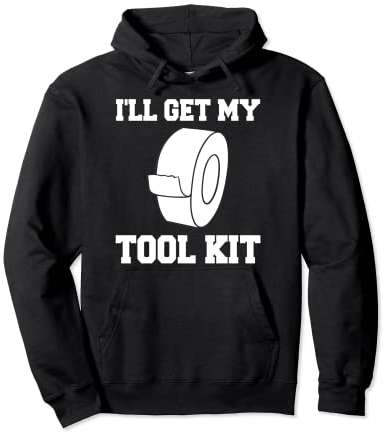 Duct Tape Roll Duck Taping Crafts Gaffa Tape Pullover Hoodie