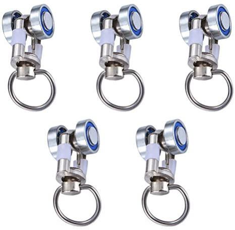 Uonlytech Gardinenröllchen Für Schiene Vorhangschienengleiter Mit Kugellager Metall Vorhang Rollen Für Gardinenschiene Leise Laufrollen Für Vorhangschiene 5 Stück 1.61 X 0.71 X 0.51 in