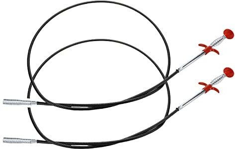 Sscon 2 Stück 150 cm biegbarer Abfluss-Verstopfungsentferner, flexibel, greifbar, Pick-Up-Werkzeug, Rohr, Dredge Werkzeug für Abwasser, Waschbecken, Toilette