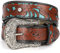 JasGood Damen Herren Western Ledergürtel Vintage Gürtel Gravierter Cowboy Cowgirl Landgürtel mit Retro Schnalle für Jeans Hosen Kleider,Kaffee,130cm(Passt Taillenumfang 106cm-120cm)