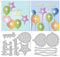 GLOBLELAND Geburtstags-Airballoon-Stanzformen Für DIY Scrapbooking Metall-Geburtstagsparty-Luftballons Prägeschablonen Vorlage Für Die Herstellung von Papierkarten Dekoration