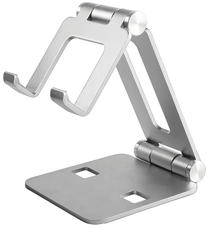 MMOBIEL Supporto per Telefono, Lettore di e-Book e Tablet da Scrivania Regolabile - Supporto Universale per Telefono Compatibile con iPhone, iPad, Samsung Galaxy, Tab, Nintendo Switch - Alluminio