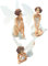 3 Pcs Cake Topper Angel Cupcake Decoration Flower Fairy or Home Ornament Enchanted Fairy Figures