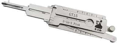 RLOKK GT15 Dietrich und Decoder für Fiat, Sicherheitsschloss, Schlosserwerkzeug, Silber