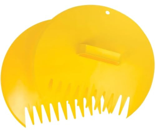 Rocky Mountain Goods Klassische Laubschaufeln – Gelbe Laubgreifer mit Griffen für einfache Gartenreinigung – Krallenrechen Tipps zum Sammeln und Schaufeln von Blättern und Gras
